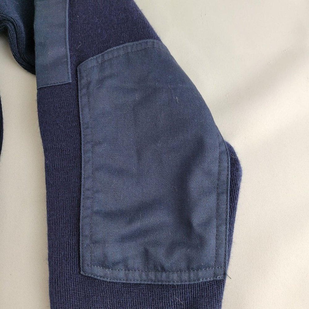 Wool sweater pullover jumper Eppaulets pilot patrol Military Commando Size 16 - Picture 3 of 12